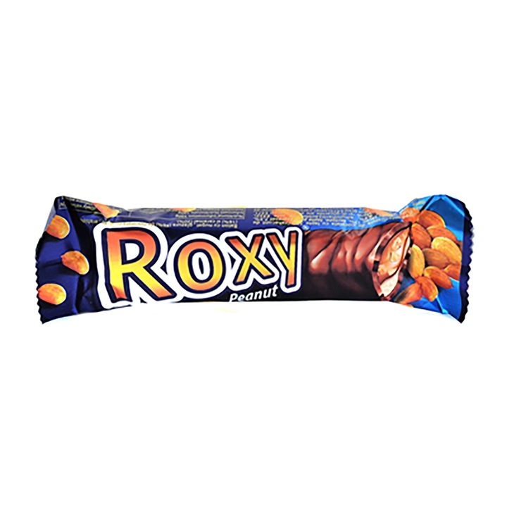 Csokoládé szelet mogyoróval, 24 x 45 g, Roxy