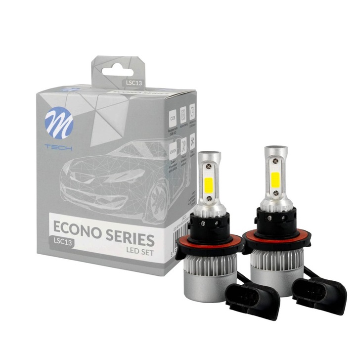 M-Tech, LED izzó szett, H13 C6-os Új generációs 9005 COB LED