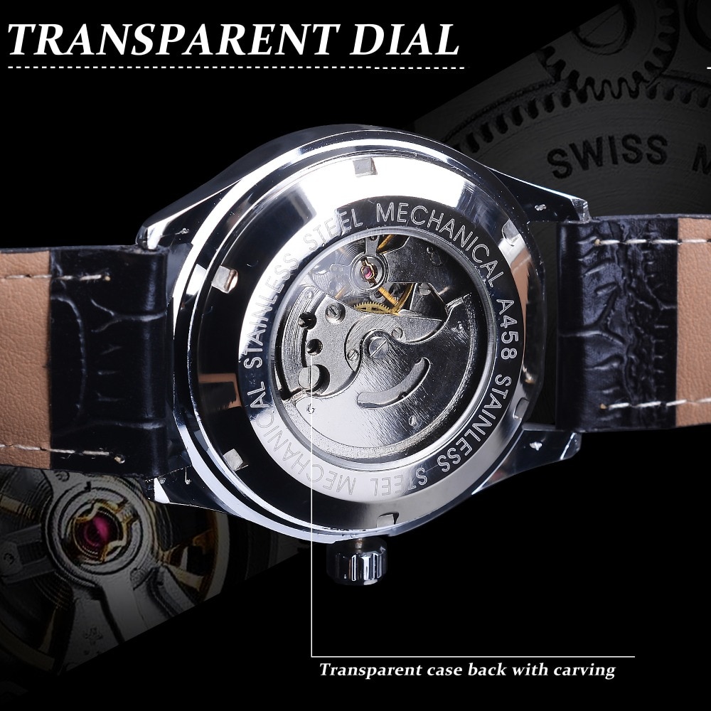 Ceas barbatesc de mana T-Winner Clasic Retro Mecanic Automatic