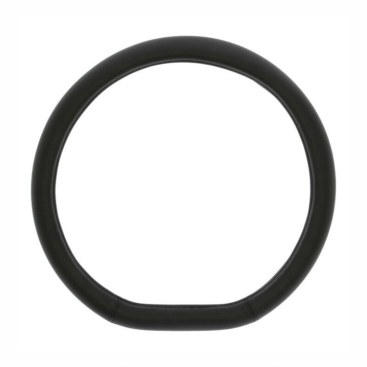 Husa volan 35-36cm neagra, imitatie piele, sport, forma D-SHAPE, 2505DT1 SwissDrive