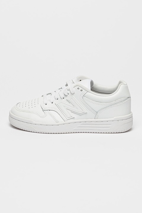 New Balance, Pantofi sport de piele ecologica480, Alb