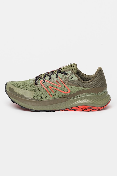 New Balance, Pantofi sport din material textil Dynasoft Nitrel v5, Rosu/Verde militar