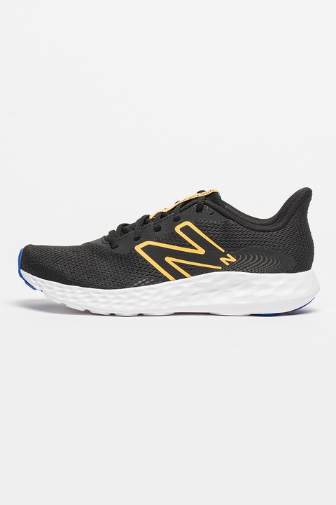New Balance, Pantofi cu logo pentru alergare 411v3, Portocaliu neon/Negru