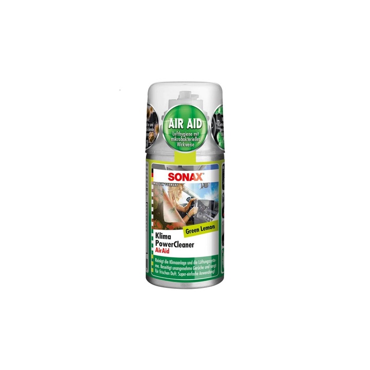 Solutie Curatat Aer Conditionat Lamaie Sonax Klima Power Cleaner Green Lemon, 100ml