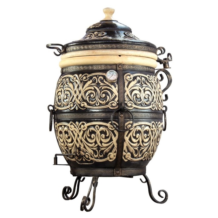 Cuptor Tandyr Atlant, Tandor, 150 l, Alb/Maro