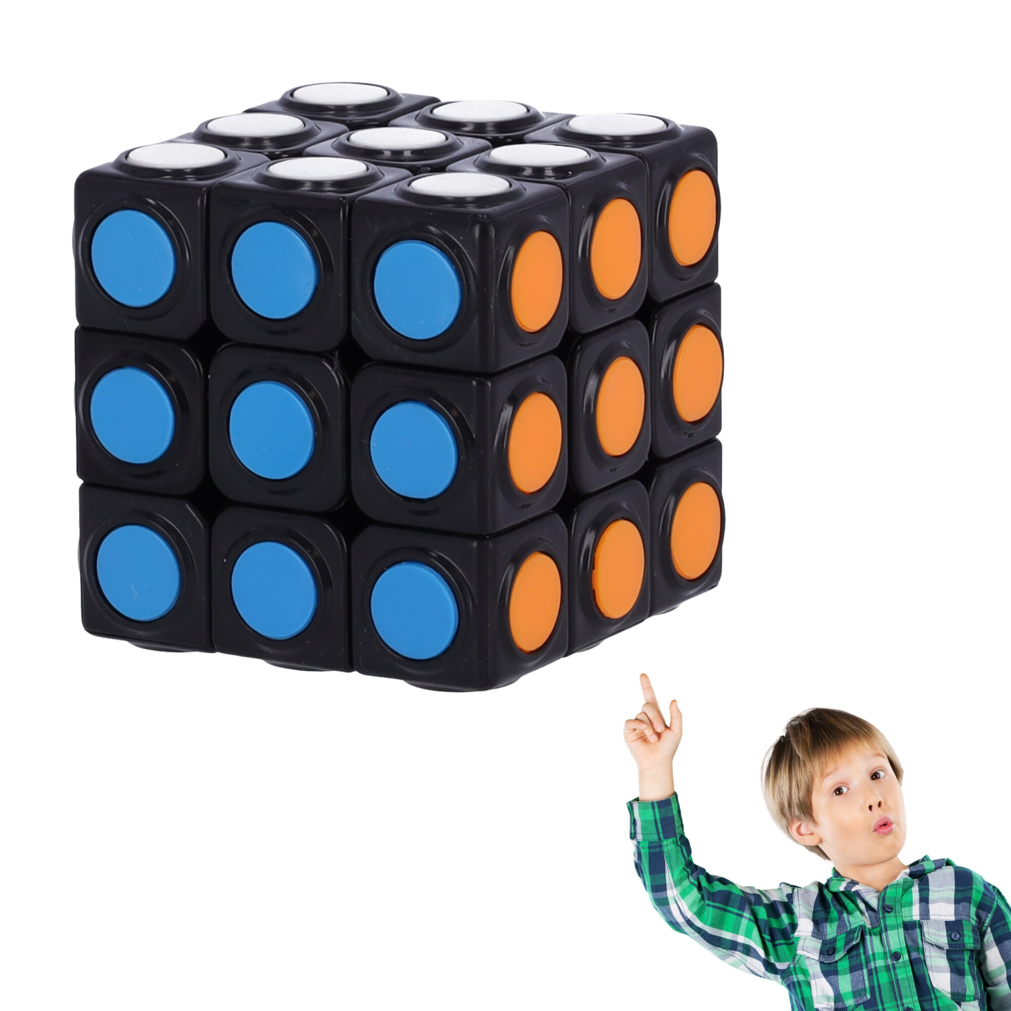 Cub Rubik logic, Jiehui Toys, Plastic, Multicolor, +6ani - eMAG.ro