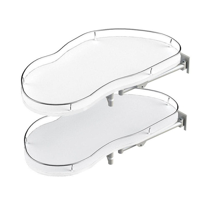 Raft de colt Rejs Corner Optima, 800/450, stanga, cromat, alb