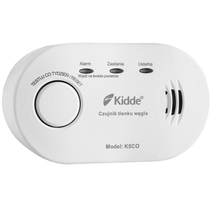 Detector de monoxid de carbon KIDDE K5CO, 85dB, Alb