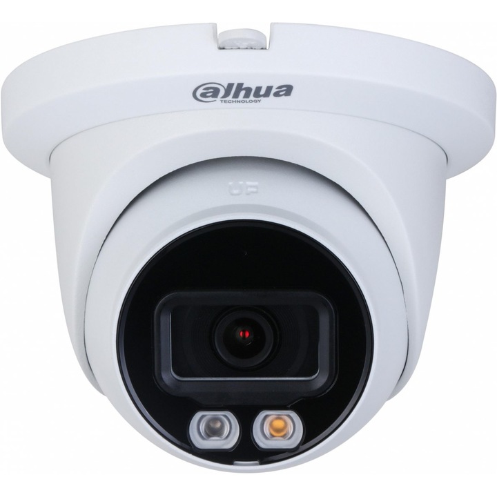 Térfigyelő kamera Dahua IPC-HDW2449TM-S-IL-0280B Dome IP AI WizSense Smart Dual Light 4MP, 1/2.9 CMOS, 2.8mm, IR 30m, WDR 120dB, MicroSD 256GB, mikrofon, PoE, IP67