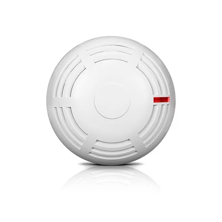 Set Detector De Fum, Satel, DRP-400, Senzor De Fum VIzibil, Detectia Murdariei In Camera Optica, Sensibilitate Reglata De Centrala 4 Niveluri De Sensibilitate, Led Pentru Semnalizare Optica