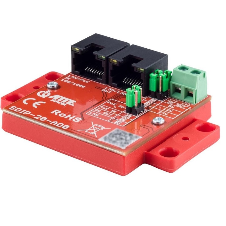 POE adapter, ATTE SDIP-20-AD0 SDIP-20-AD0, piros