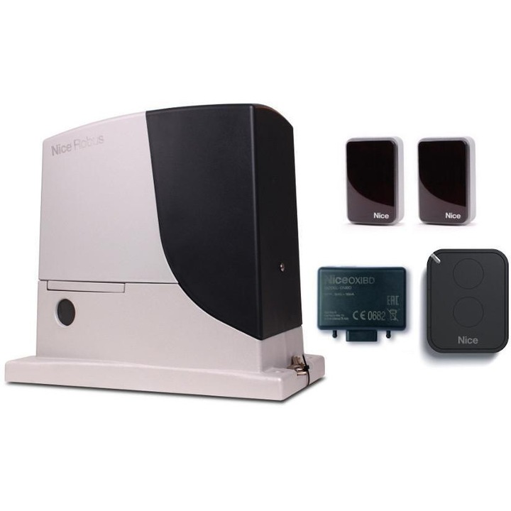 Set Nice Robus 600 Mygo Pentru Porti Glisante, Nice, Robus 600, 330x212x303 mm, Lungime Maxima A Portii 8 M, Greutate Maxima A Portii 600 Kg, Alimentare/Alimente Motor 230/24 V, Consum De Curent 2.5 A