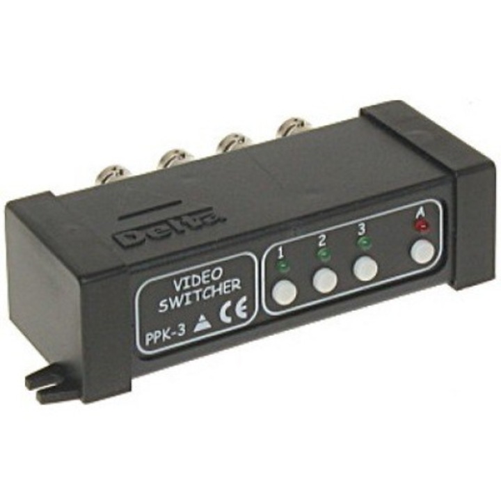 Превключвател за камера, Delta, 120 x 62 x 30 mm, черен