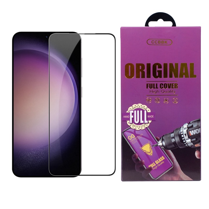 Стъклен Протектор OG за Samsung Galaxy S24 Plus 5G, Черен/Прозрачен