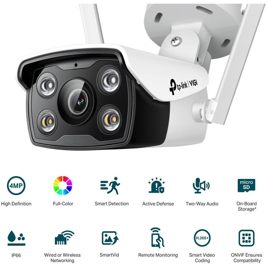 Камера за видеонаблюдение Smart TP-Link VIGI C340-W (4mm), Тип куршум ...