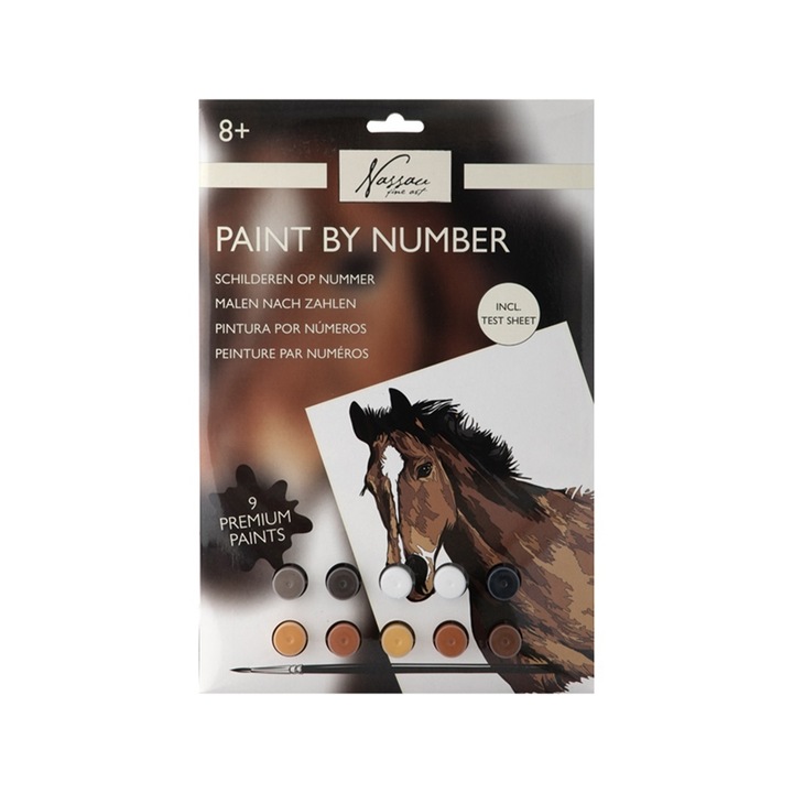 Рисуване по номера на картон, Grafix, Кон, 33.5 х 23.8 cm