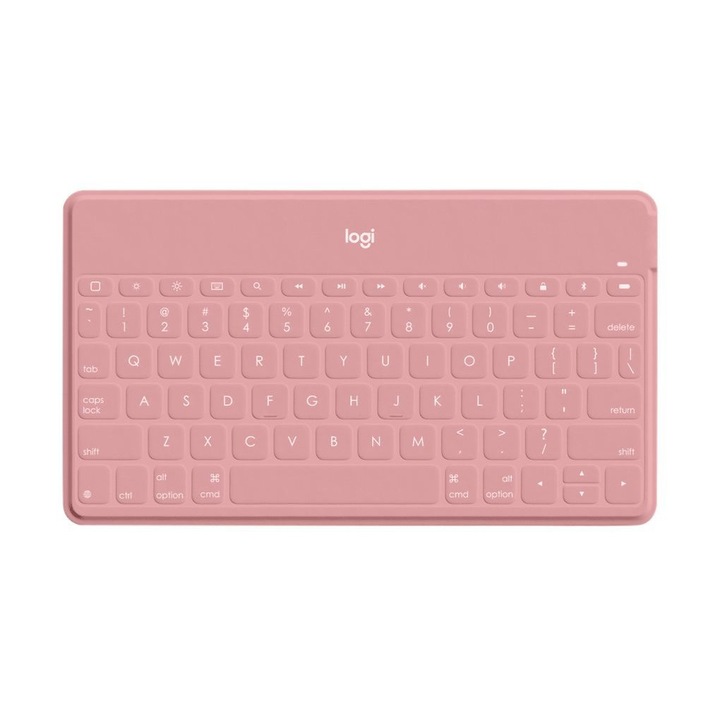 Клавиатура, Bluetooth, безжична, Logitech, Keys To Go, розова