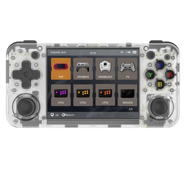 Consola de joc ANBERNIC RG35XX H, portabila, cu 5000 de jocuri clasice, WiFi, cu iesire HDMI, suport pentru 30+ emulatoare retro