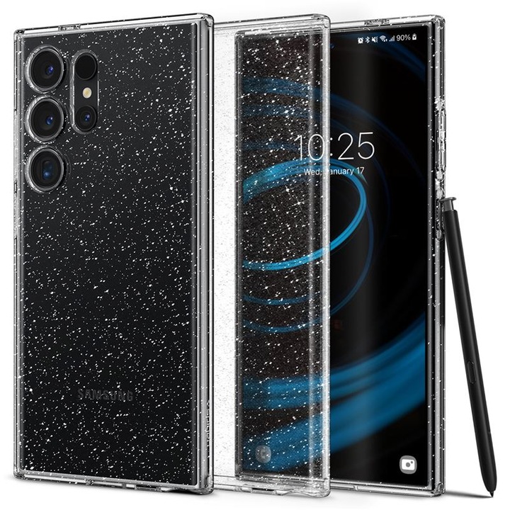 Калъф Spigen за Samsung Galaxy S24 Ultra, Liquid Crystal Glitter, Прозрачен