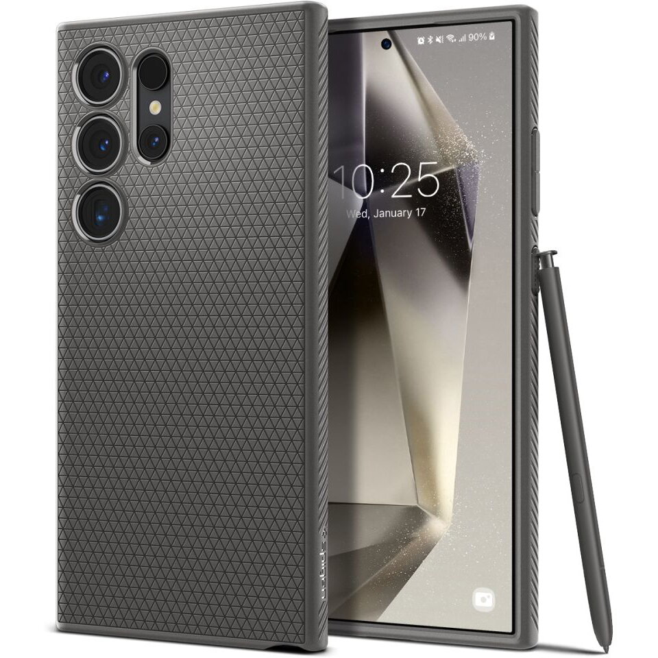 Carcasa Spigen Liquid Air compatibila cu Samsung Galaxy S24 Ultra Gray
