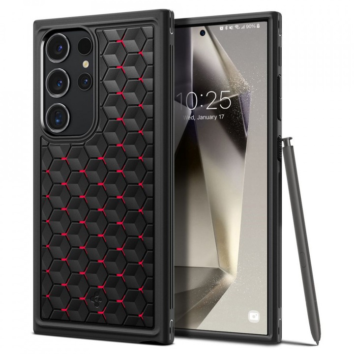 Калъф за Samsung Galaxy S24 Ultra - Spigen Cryo Armor - червен