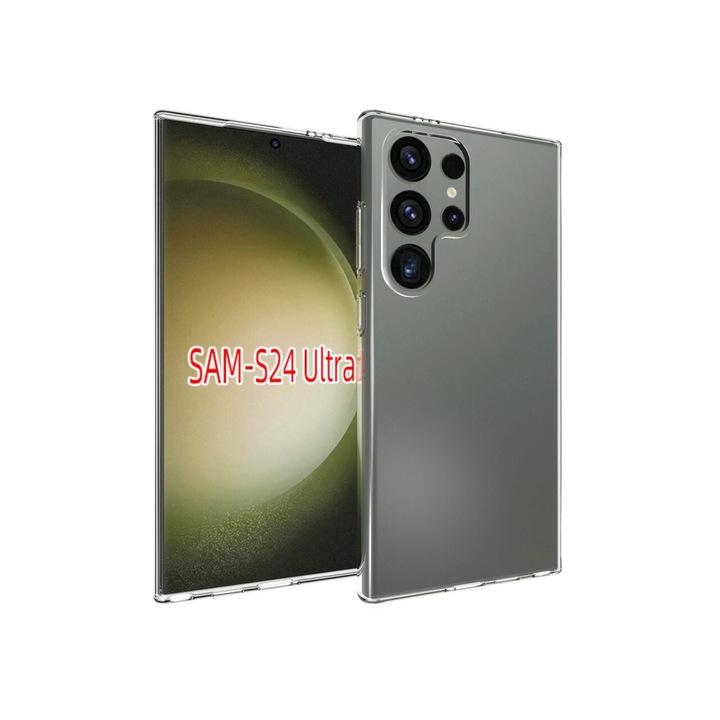Samsung Galaxy S24 Ultra szilikon tok, Átlátszó