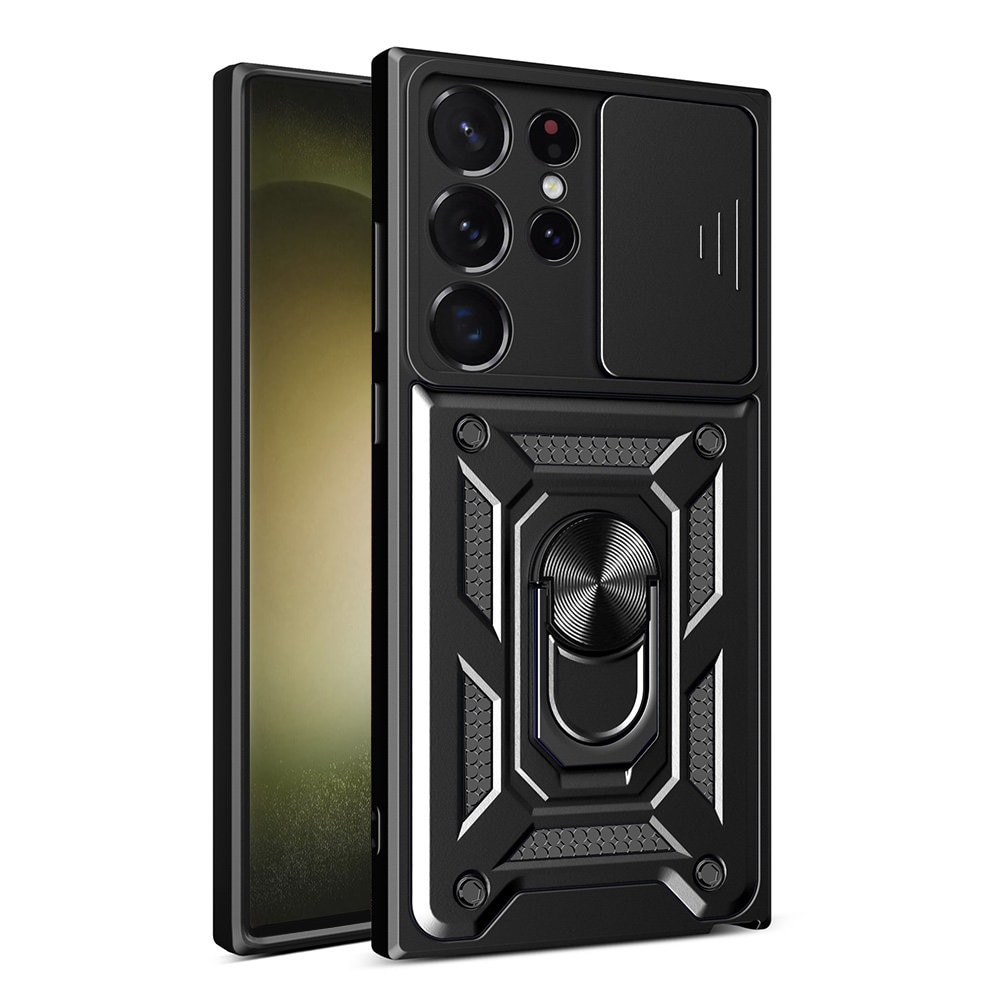 Husa pentru Samsung Galaxy S23 Ultra - Seria Techsuit Camshield - Neagra