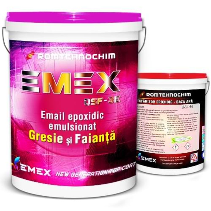 Email Epoxidic Placi Ceramice “Emex QSF-3E”, Maro, Bidon 4 Kg, Intaritor inclus