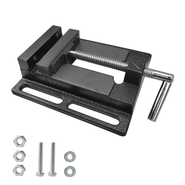 Menghina de banc, Pentru masina de gaurit, TopGearWorld®, 105 mm, Negru