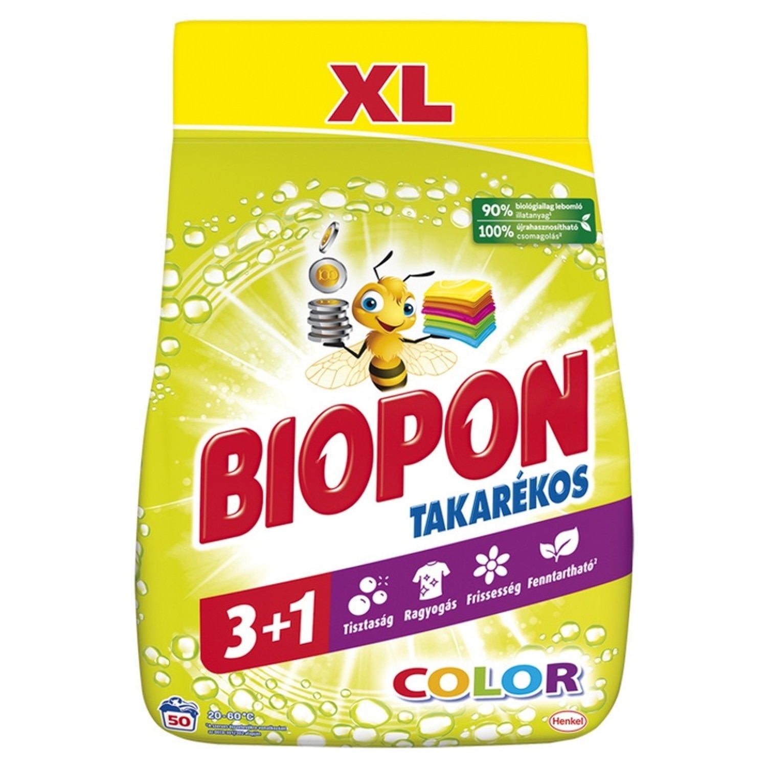 Detergent de rufe 3 kg (50 spălări) pentru rufe colorate Biopon ...