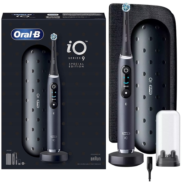 Електрическа четка за зъби Oral-B iO Series 9 Onyx Luxe Edition, черна