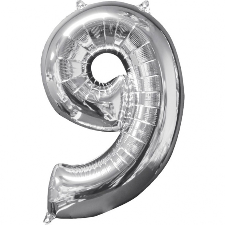Balon petrecere, Qualatex, Folie, Cu model, Argintiu