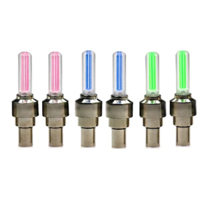Set 6 LED-uri pentru roata de bicicleta, Multicolor