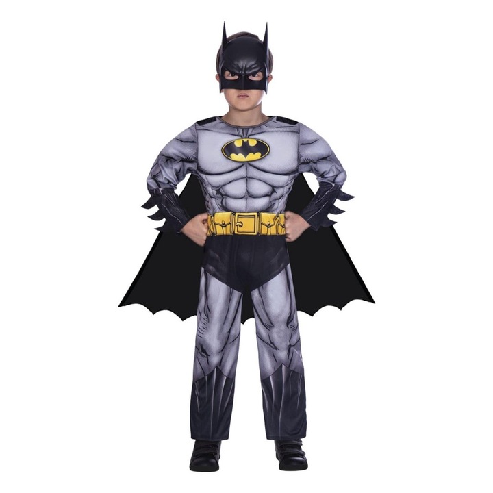 Gyermek jelmez, Amscan, Batman, Textil, 8-10 év, Többszínű