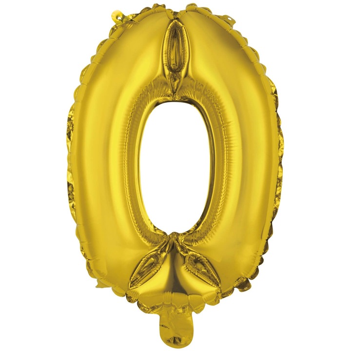 Mini balon numar, Anagrama, Folie, Auriu, 35 cm