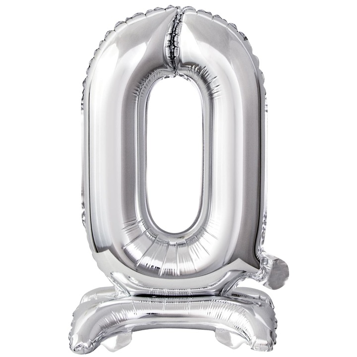 Mini balon, Anagrama, Folie, Argintiu, 38 cm