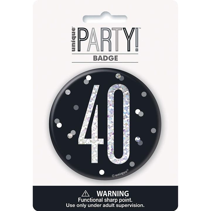 Jelvény 40. évfordulóra, Egyedi, Fekete