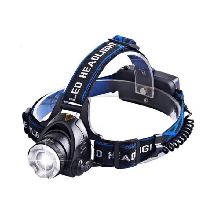 Челник, водоустойчив IPX4, телескопично увеличение, алуминий, 2 батерии 18650, ъгъл на лъча 60 °, въртене на 90 °