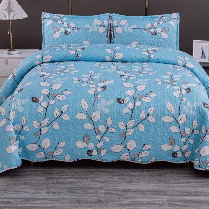 Set cuvertura matlasata, Casa de Vis, bumbac satinat, 3 piese, 210 x 220 cm, 25-B