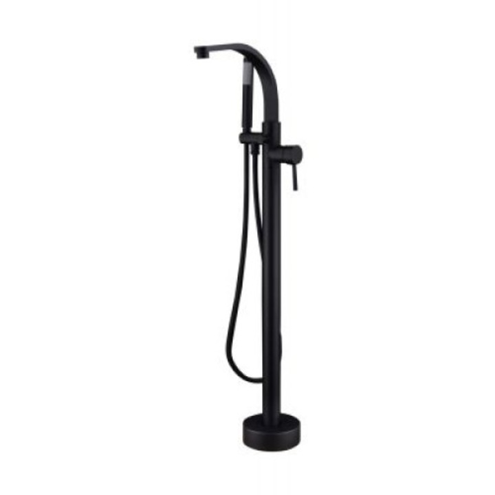 Szabadon álló kádtöltő csaptelep, Besco, DECCO, matt fekete, m 108 cm