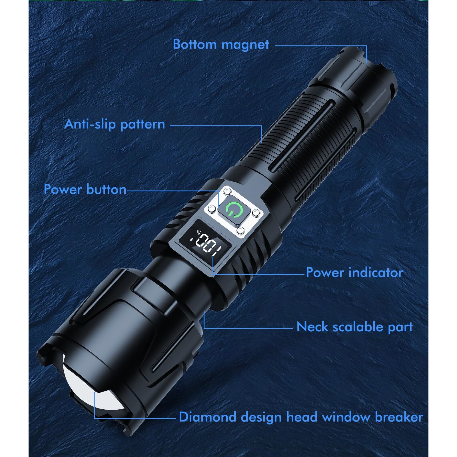 Lanterna Tactica LED, Profesionala, Din Aluminiu, Sursa de lumina super ...