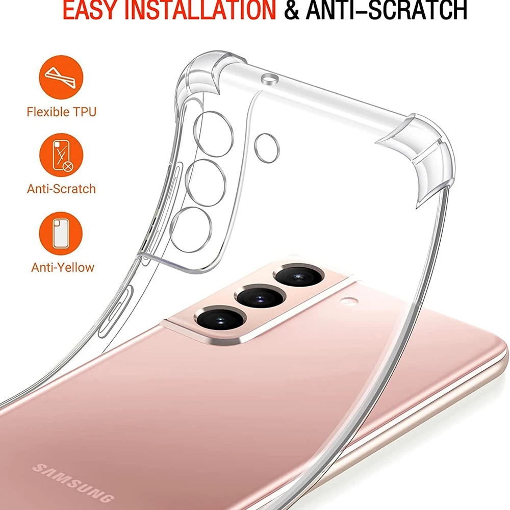 Husa de silicon pentru Samsung Galaxy S23 Plus, Slim Anti-Soc, TPU, Potrivire perfecta, Flexibil, Durabil, Colturi rezistente la impact, Transparenta completa