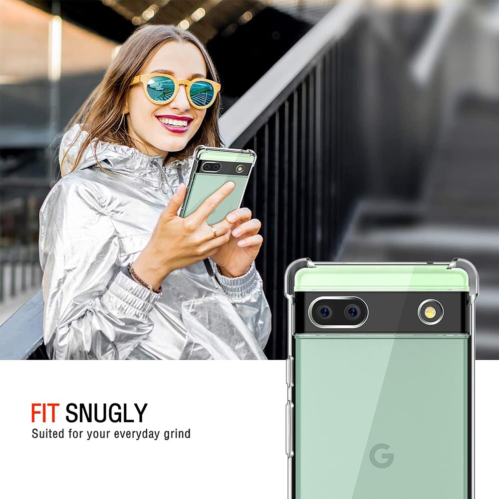 Husa antisoc pentru Google Pixel 6a, Accesorio Shockproof Silicone, Transparenta