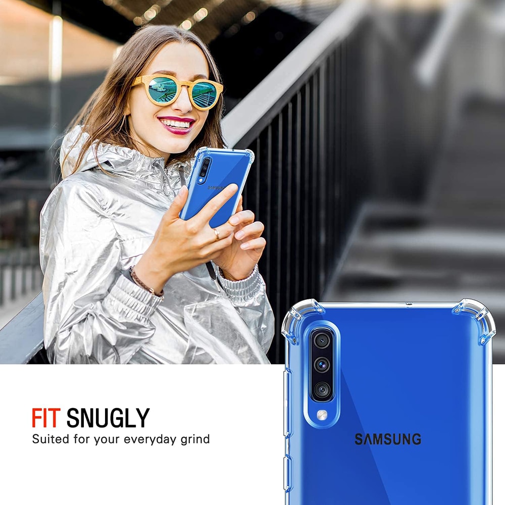 Husa protectie Mat-Tech compatibila cu Samsung Galaxy A30s / A50 / A50s, Colturi anti-soc, Decupaje Precise, Rezistenta la impact, Margini ridicate pentru protectia ecranului, Transparenta