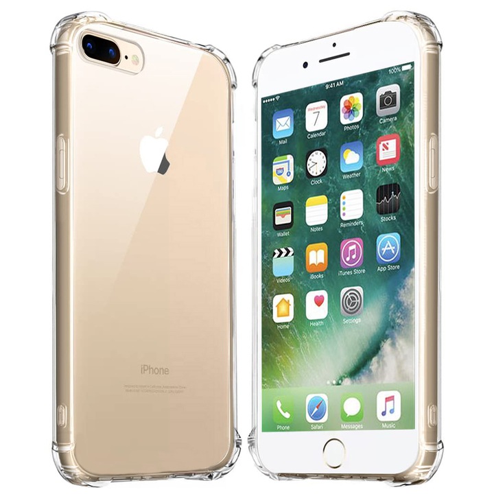 Защитен калъф за iPhone 7 Plus/8 Plus, Super ERGO, A23, Термопластичен, Прозрачен