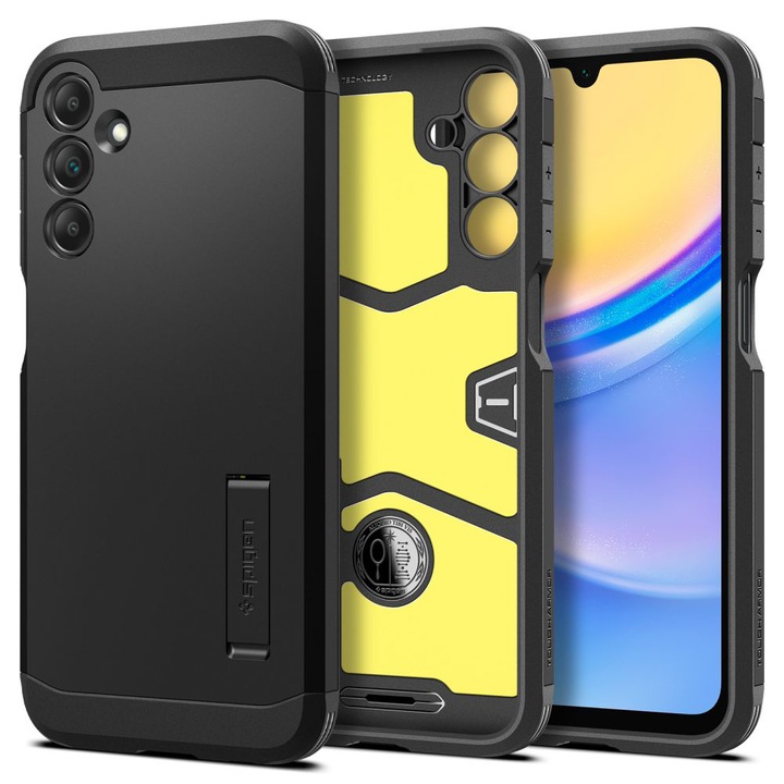 Samsung Galaxy A15 4G / A15 5G tok, Spigen Tough Armor, fekete
