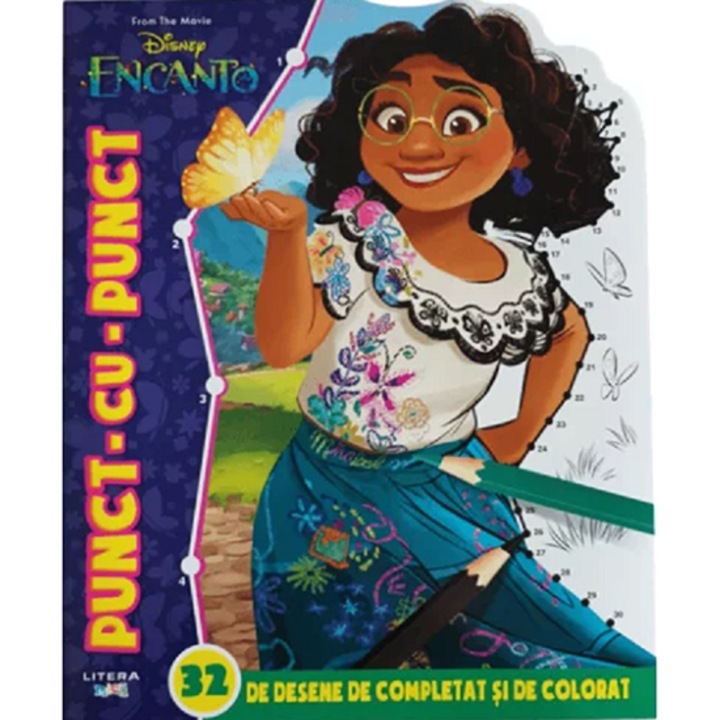 Disney. Encanto. Punct-cu-punct. 32 de desene de completat si de colorat