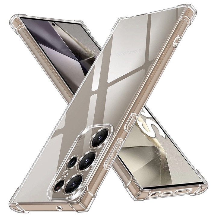 Husa pentru Samsung Galaxy S24 Ultra – Techsuit ütésálló átlátszó szilikon – Átlátszó