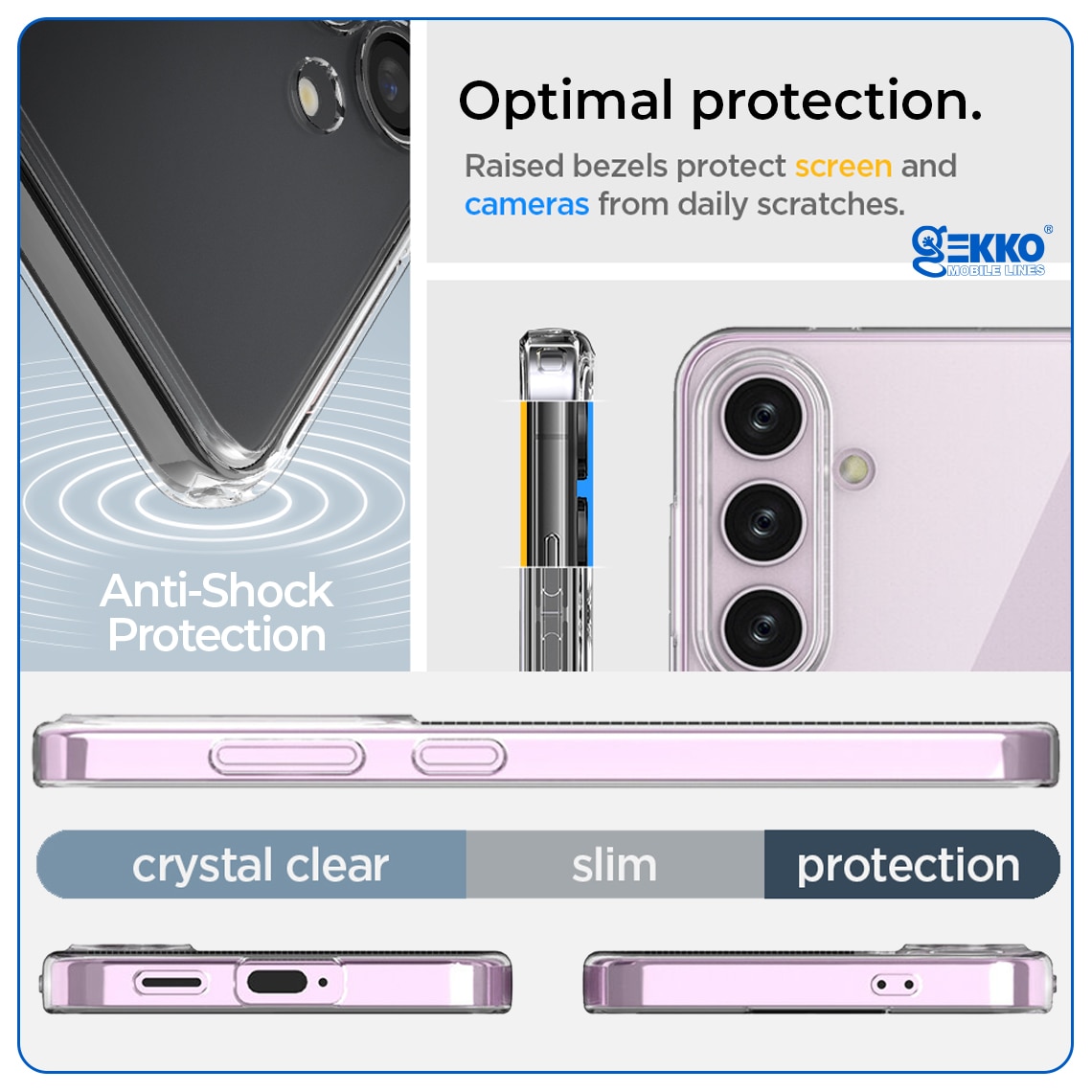 Husa pentru Samsung S24 Plus, din silicon gel, Clear, Ultrasubtire 0.3mm, Gekko, Transparenta