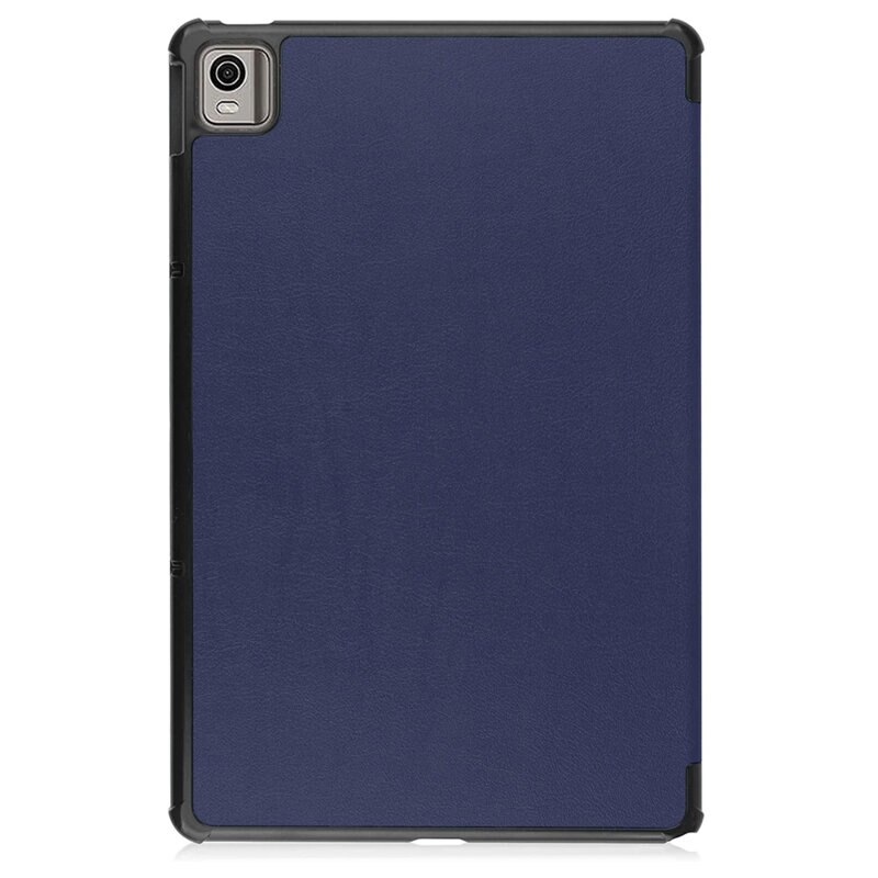 Husa de protectie flip cover pentru tableta compatibila cu Nokia T21, FoldPro, tip stand, piele ecologica, Albastru